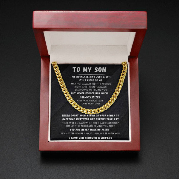 To My Son - This Necklace isn't just a gift, it's a piece of me