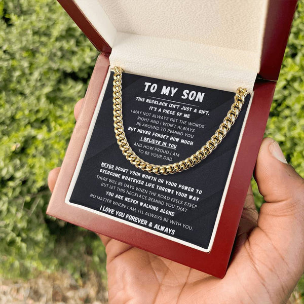 To My Son - This Necklace isn't just a gift, it's a piece of me