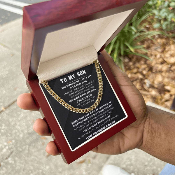To My Son - This Necklace isn't just a gift, it's a piece of me