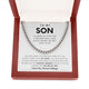 (Length Adjustable) To My Son, You Made Me Proud - Cuban Chain