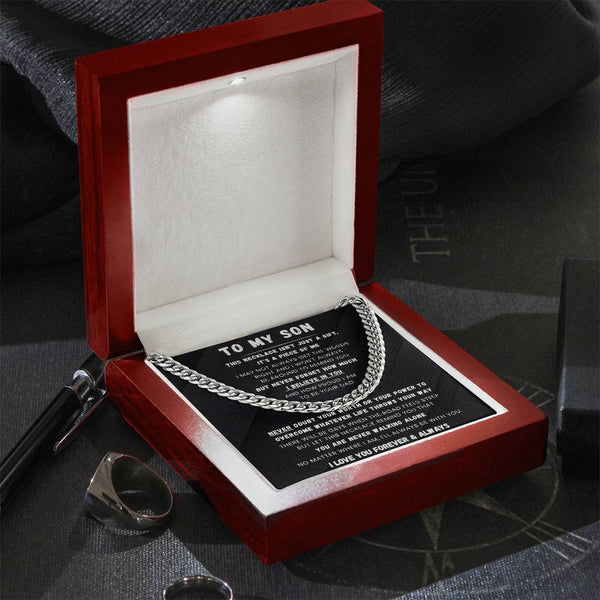 To My Son - This Necklace isn't just a gift, it's a piece of me