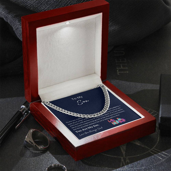Dad to Son Gift, To My Son Necklace from Dad, Son Card, Best Idea Gift for Son