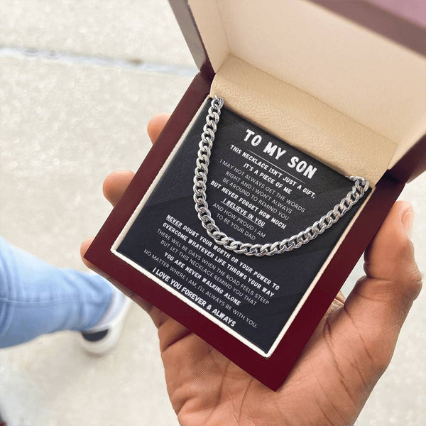 To My Son - This Necklace isn't just a gift, it's a piece of me