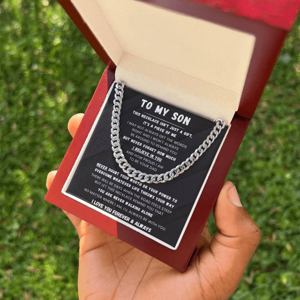 To My Son - This Necklace isn't just a gift, it's a piece of me
