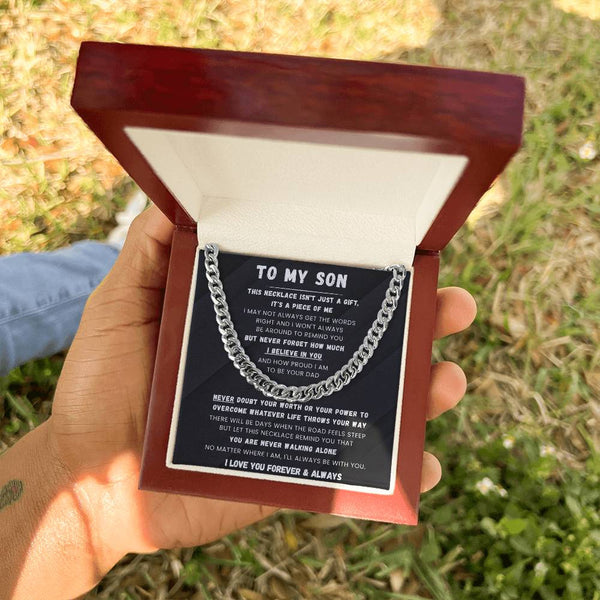To My Son - This Necklace isn't just a gift, it's a piece of me