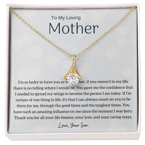To My Loving Mother - I'm so lucky to have you as my mother! (Limited Time Offer) - Alluring Beauty Necklace