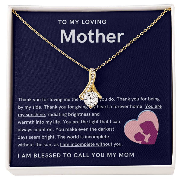 To My Loving Mother - You are my sunshine, radiating brightness into my life (Limited Time Offer) - Alluring Beauty Necklace