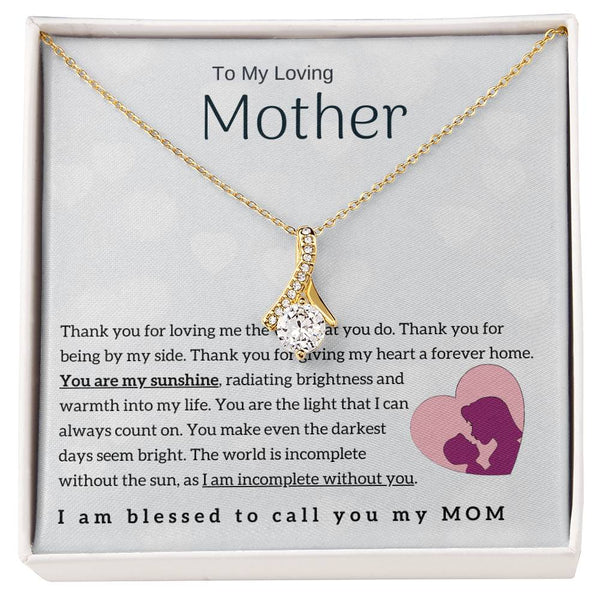 To My Loving Mother - You are my sunshine! (Limited Time Offer) - Alluring Beauty Necklace