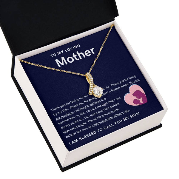 To My Loving Mother - You are my sunshine, radiating brightness into my life (Limited Time Offer) - Alluring Beauty Necklace