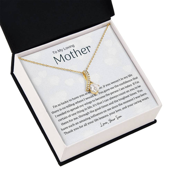 To My Loving Mother - I'm so lucky to have you as my mother! (Limited Time Offer) - Alluring Beauty Necklace