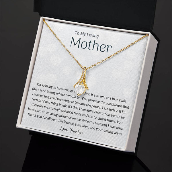 To My Loving Mother - I'm so lucky to have you as my mother! (Limited Time Offer) - Alluring Beauty Necklace