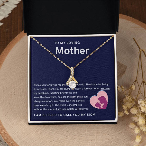 To My Loving Mother - You are my sunshine, radiating brightness into my life (Limited Time Offer) - Alluring Beauty Necklace