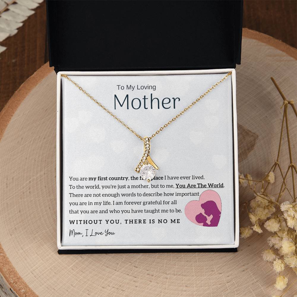 To My Loving Mother - You Are The World To Me! (Limited Time Offer) - Alluring Beauty Necklace