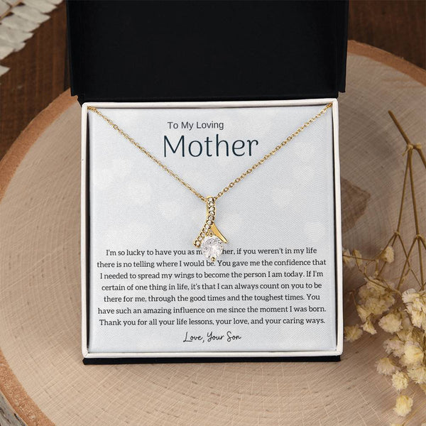 To My Loving Mother - I'm so lucky to have you as my mother! (Limited Time Offer) - Alluring Beauty Necklace