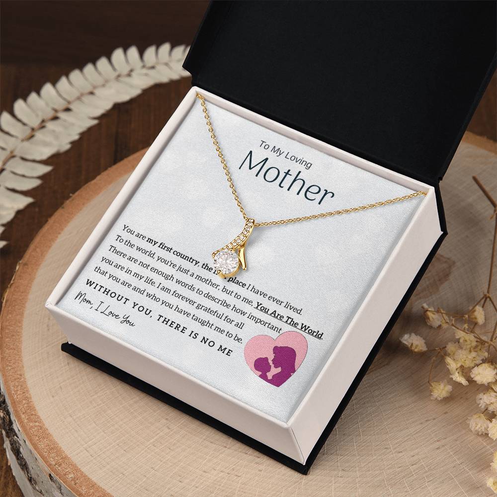 To My Loving Mother - You Are The World To Me! (Limited Time Offer) - Alluring Beauty Necklace