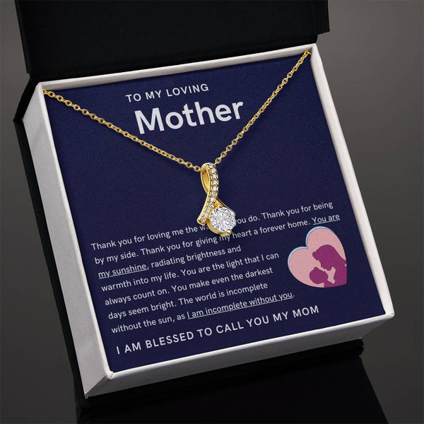 To My Loving Mother - You are my sunshine, radiating brightness into my life (Limited Time Offer) - Alluring Beauty Necklace