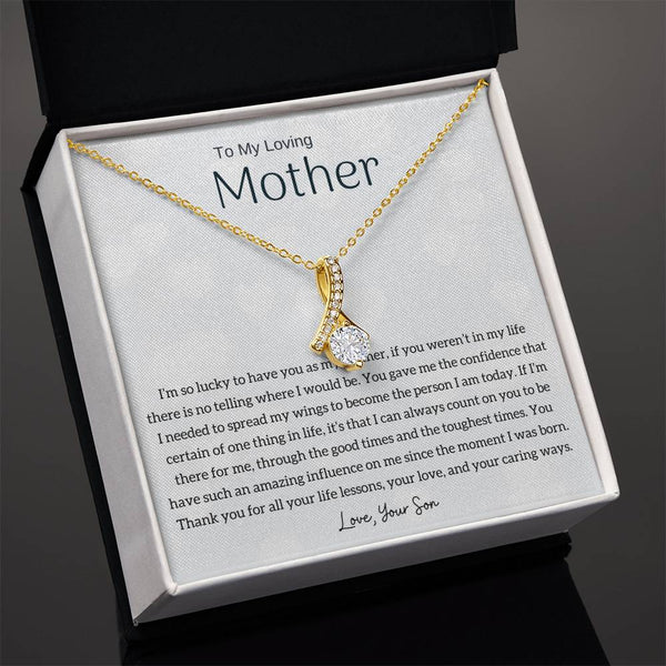 To My Loving Mother - I'm so lucky to have you as my mother! (Limited Time Offer) - Alluring Beauty Necklace