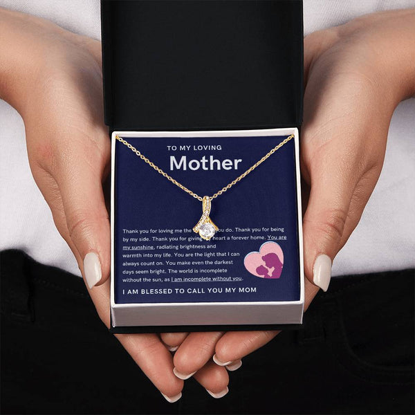 To My Loving Mother - You are my sunshine, radiating brightness into my life (Limited Time Offer) - Alluring Beauty Necklace