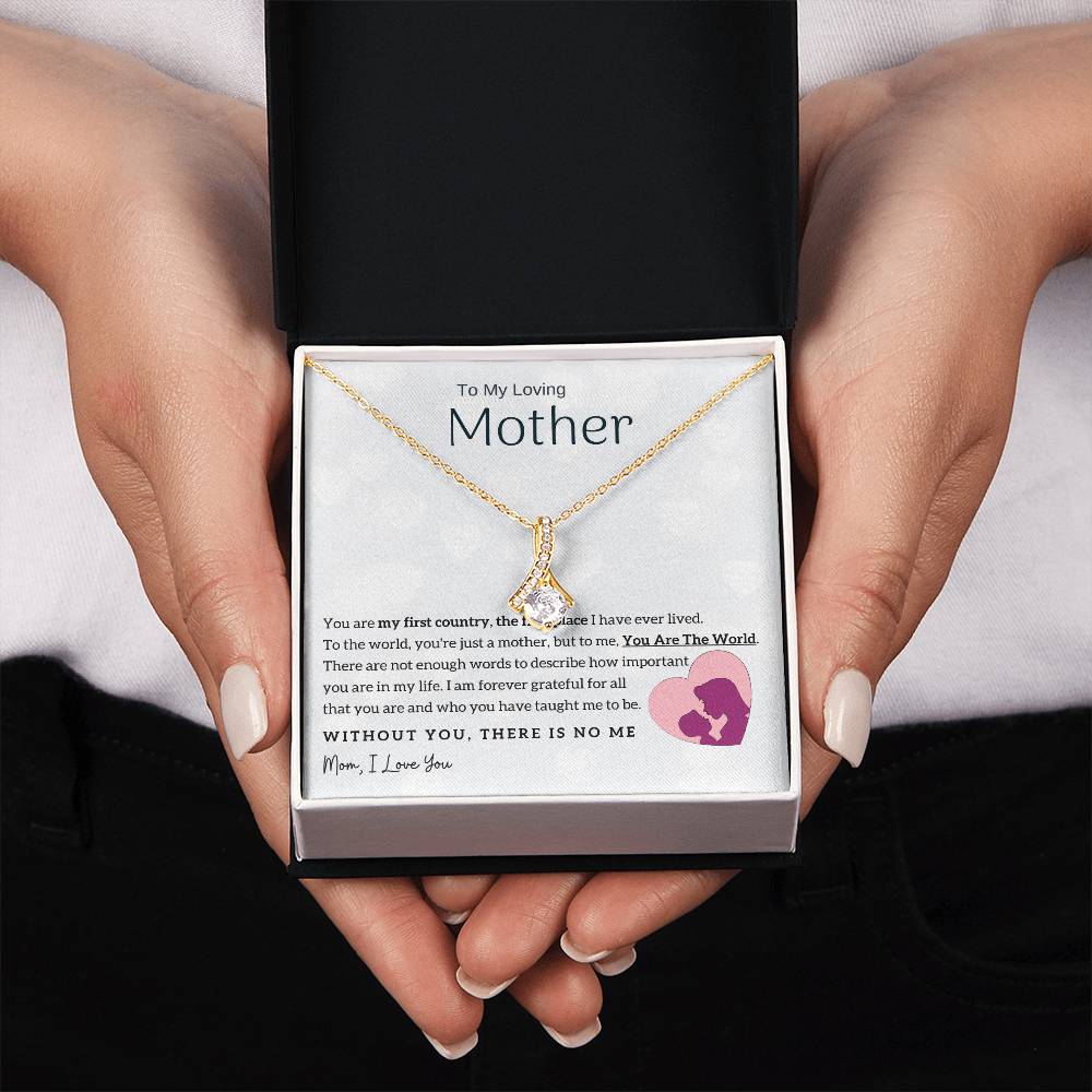 To My Loving Mother - You Are The World To Me! (Limited Time Offer) - Alluring Beauty Necklace