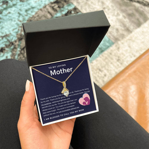 To My Loving Mother - You are my sunshine, radiating brightness into my life (Limited Time Offer) - Alluring Beauty Necklace