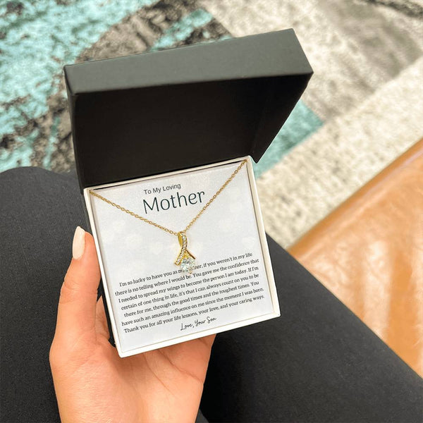 To My Loving Mother - I'm so lucky to have you as my mother! (Limited Time Offer) - Alluring Beauty Necklace