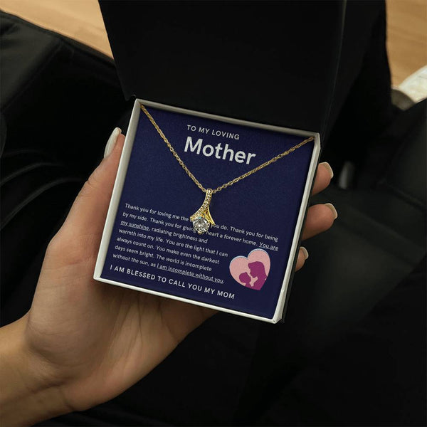 To My Loving Mother - You are my sunshine, radiating brightness into my life (Limited Time Offer) - Alluring Beauty Necklace