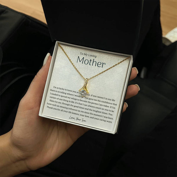 To My Loving Mother - I'm so lucky to have you as my mother! (Limited Time Offer) - Alluring Beauty Necklace