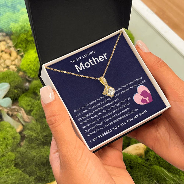 To My Loving Mother - You are my sunshine, radiating brightness into my life (Limited Time Offer) - Alluring Beauty Necklace