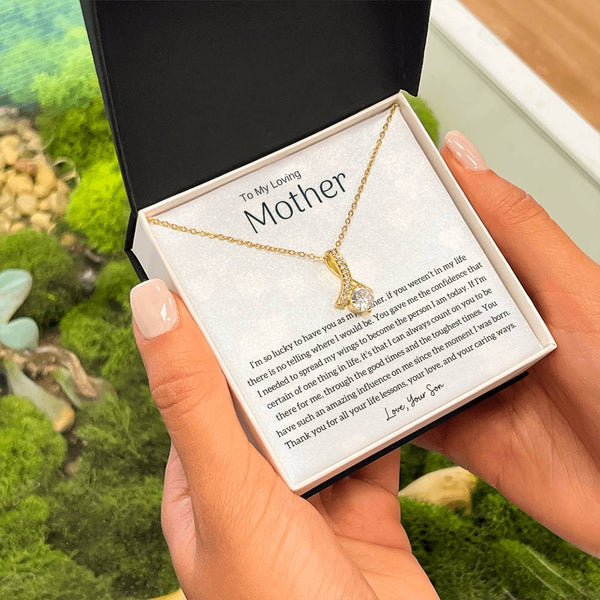 To My Loving Mother - I'm so lucky to have you as my mother! (Limited Time Offer) - Alluring Beauty Necklace