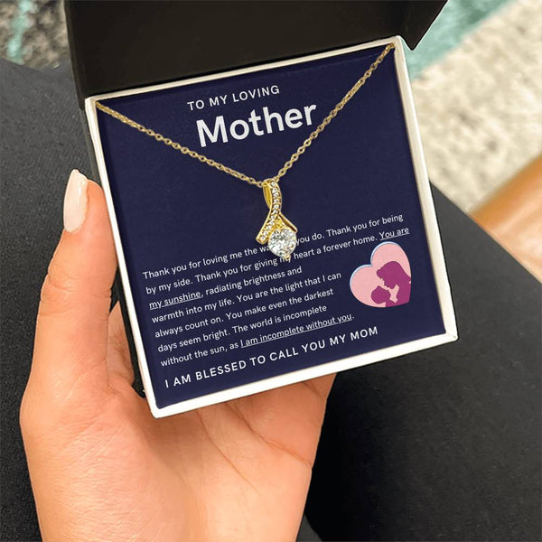 To My Loving Mother - You are my sunshine, radiating brightness into my life (Limited Time Offer) - Alluring Beauty Necklace