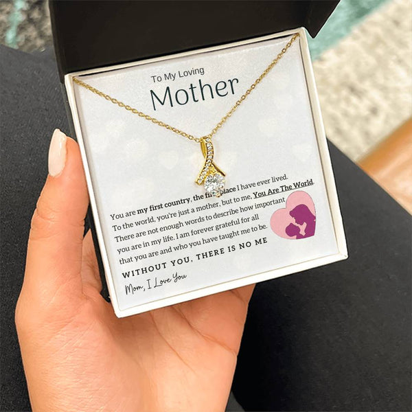 To My Loving Mother - You Are The World To Me! (Limited Time Offer) - Alluring Beauty Necklace