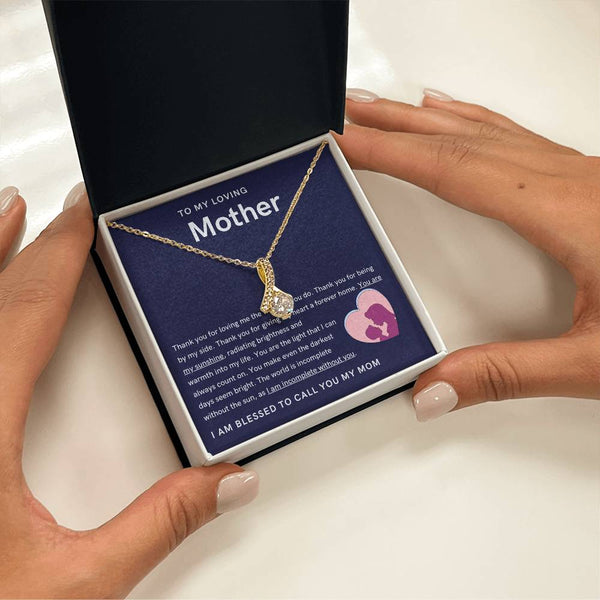 To My Loving Mother - You are my sunshine, radiating brightness into my life (Limited Time Offer) - Alluring Beauty Necklace