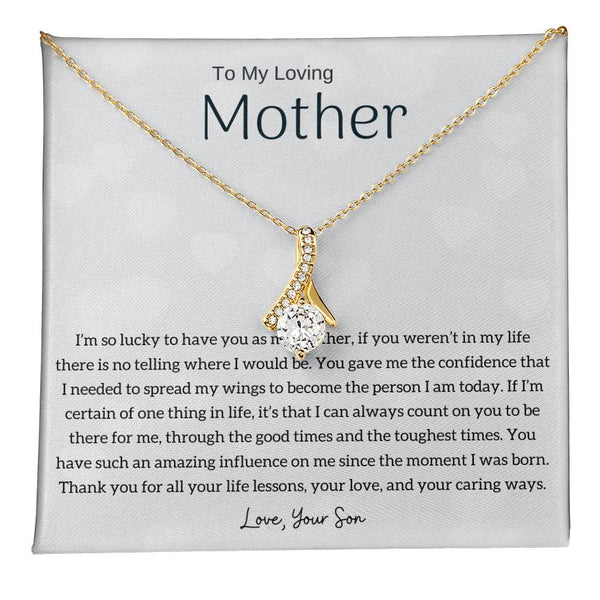 To My Loving Mother - I'm so lucky to have you as my mother! (Limited Time Offer) - Alluring Beauty Necklace