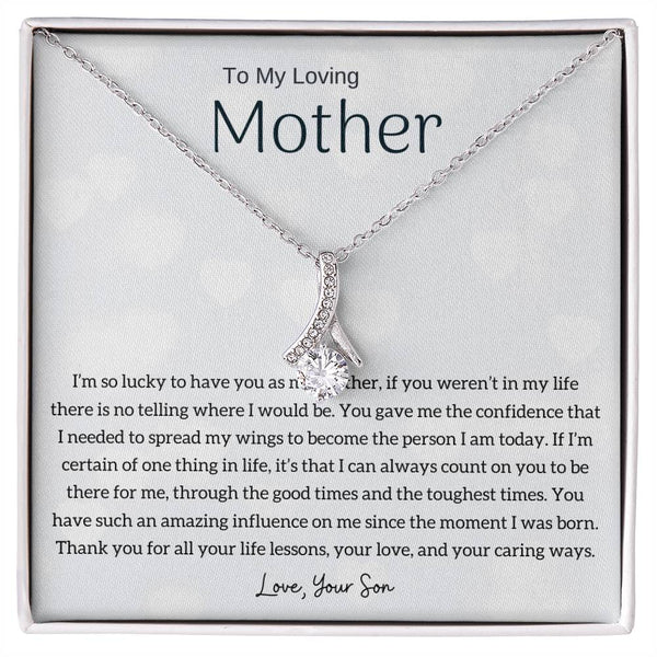 To My Loving Mother - I'm so lucky to have you as my mother! (Limited Time Offer) - Alluring Beauty Necklace