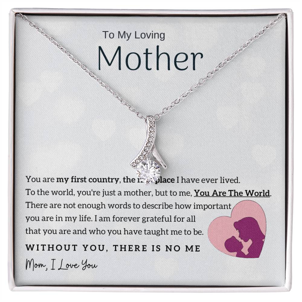 To My Loving Mother - You Are The World To Me! (Limited Time Offer) - Alluring Beauty Necklace