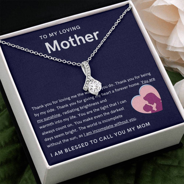 To My Loving Mother - You are my sunshine, radiating brightness into my life (Limited Time Offer) - Alluring Beauty Necklace