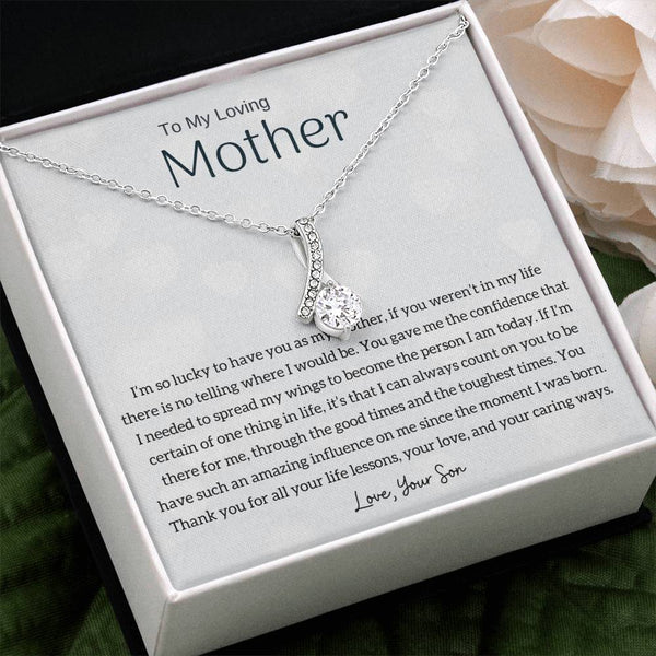 To My Loving Mother - I'm so lucky to have you as my mother! (Limited Time Offer) - Alluring Beauty Necklace