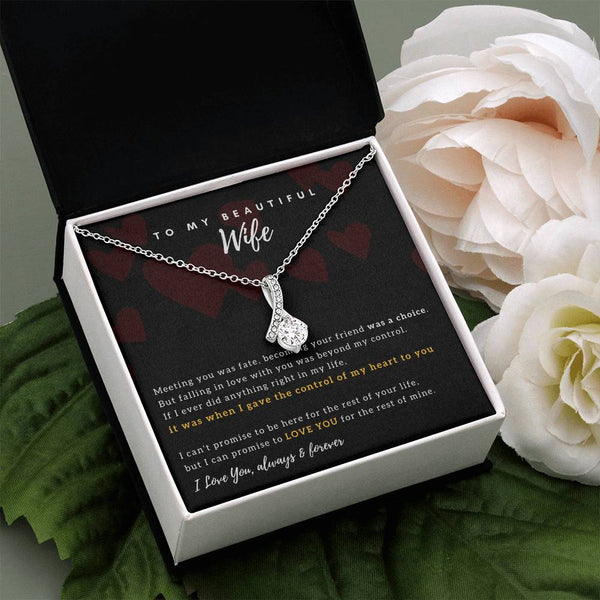 To My Beautiful Wife - I Promised To Love You For The Rest Of My Life (Limited Time Offer) - Alluring Beauty Necklace