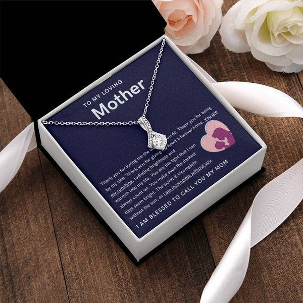 To My Loving Mother - You are my sunshine, radiating brightness into my life (Limited Time Offer) - Alluring Beauty Necklace