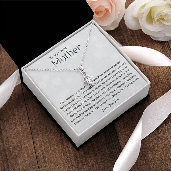 To My Loving Mother - I'm so lucky to have you as my mother! (Limited Time Offer) - Alluring Beauty Necklace