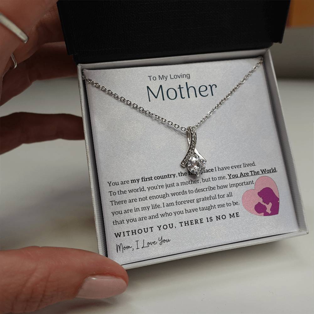 To My Loving Mother - You Are The World To Me! (Limited Time Offer) - Alluring Beauty Necklace