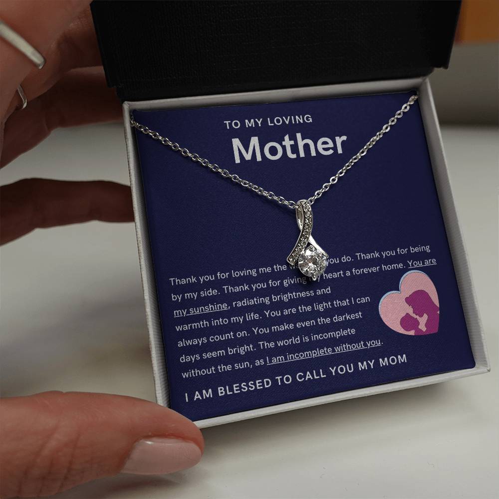 To My Loving Mother - You are my sunshine, radiating brightness into my life (Limited Time Offer) - Alluring Beauty Necklace