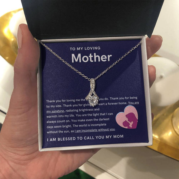 To My Loving Mother - You are my sunshine, radiating brightness into my life (Limited Time Offer) - Alluring Beauty Necklace