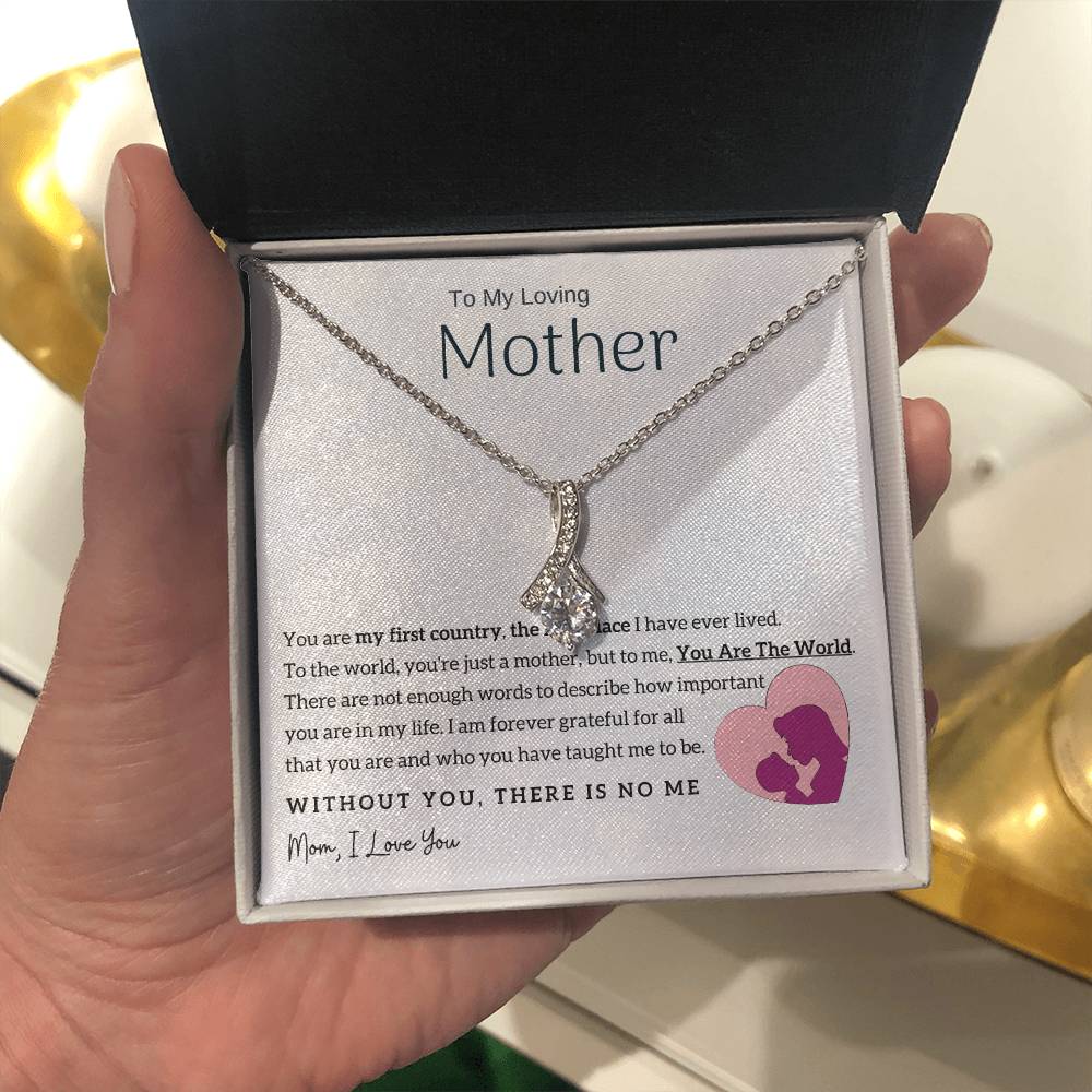 To My Loving Mother - You Are The World To Me! (Limited Time Offer) - Alluring Beauty Necklace