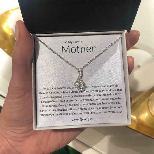 To My Loving Mother - I'm so lucky to have you as my mother! (Limited Time Offer) - Alluring Beauty Necklace