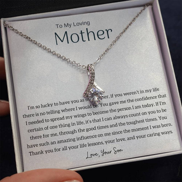 To My Loving Mother - I'm so lucky to have you as my mother! (Limited Time Offer) - Alluring Beauty Necklace