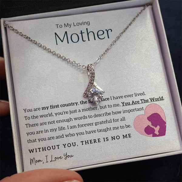 To My Loving Mother - You Are The World To Me! (Limited Time Offer) - Alluring Beauty Necklace