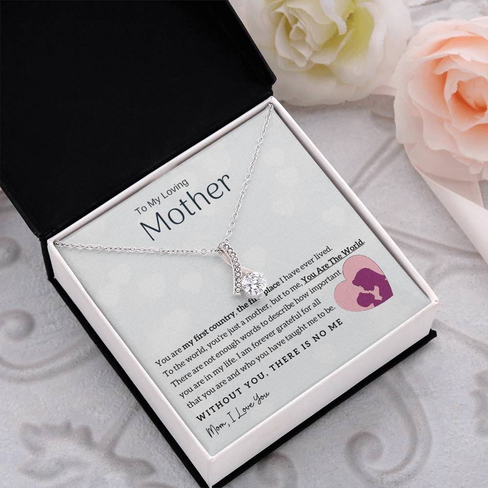 To My Loving Mother - You Are The World To Me! (Limited Time Offer) - Alluring Beauty Necklace