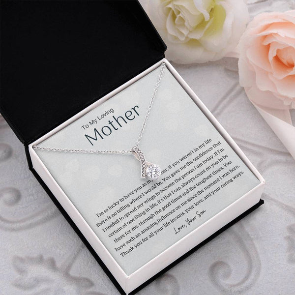 To My Loving Mother - I'm so lucky to have you as my mother! (Limited Time Offer) - Alluring Beauty Necklace