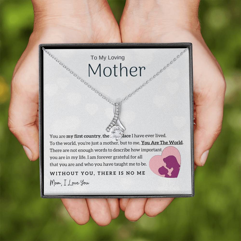 To My Loving Mother - You Are The World To Me! (Limited Time Offer) - Alluring Beauty Necklace